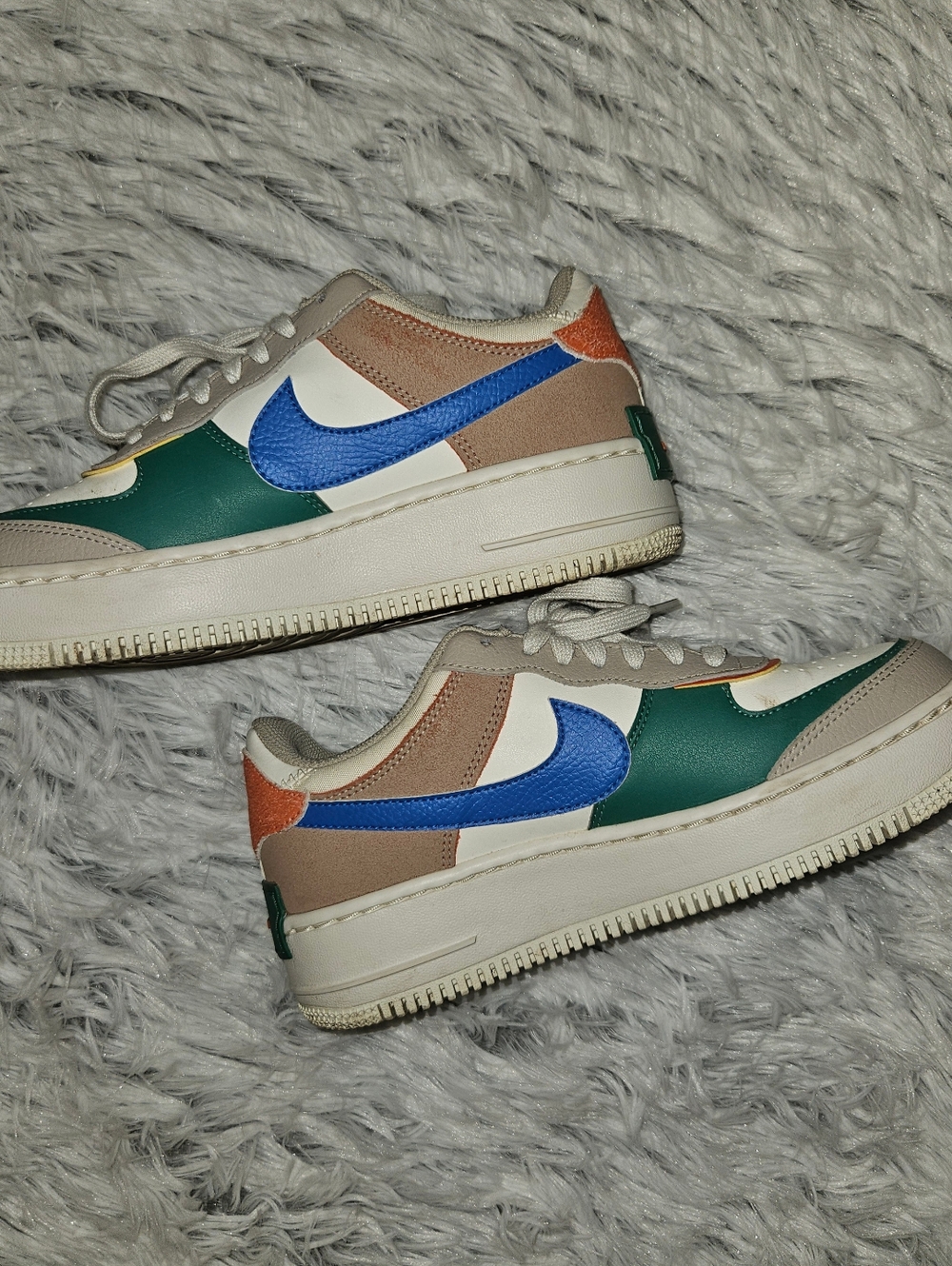 ~~Nike Air Force 1 Shadow Sail Signal Blue Green Sneakers Women’s Size 8~~ - Picture 3 of 11